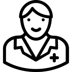 
Surgeon Line Vector Icon 
