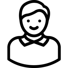 
Fashion Boy Line Vector Icon 
