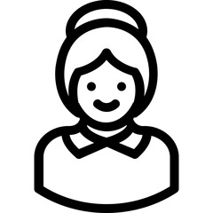 
Lady Line Vector Icon
