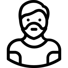 
Fashion Boy Line Vector Icon 
