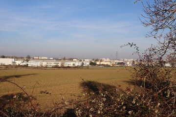 Vue d'ensemble de la zone industrielle de Corbas, ville de Corbas, département du Rhône, France