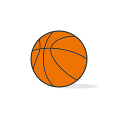 Fototapeta premium Basketball. Vector illustration. Basketball icon isolated on white background