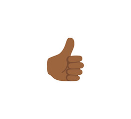 Thumb up emoji gesture vector isolated icon illustration. Like button gesture icon