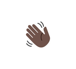 Waving hand emoji gesture vector isolated icon illustration. Waving hand gesture icon