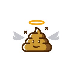 poop Vector,holy shit vector icon illustration design logo, Poop wearing black glasses mascot cartoon character design.