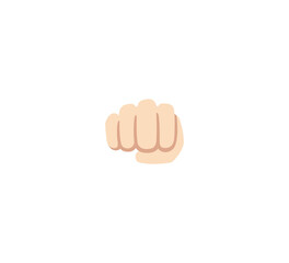 Fist emoji gesture vector isolated icon illustration. Fist gesture icon