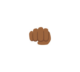 Fist emoji gesture vector isolated icon illustration. Fist gesture icon