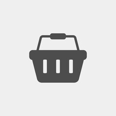 Fototapeta premium Basket flat vector icon. Buy flat vector icon. Market flat vector icon
