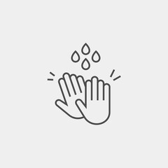 Hand wash flat vector icon. Clean hands flat vector icon
