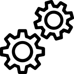 
Cog Vector Line Icon
