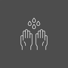 Hand wash flat vector icon. Clean hands flat vector icon