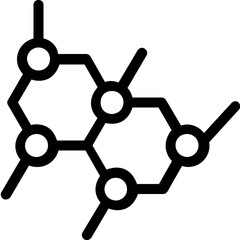 
Molecule Vector Line Icon
