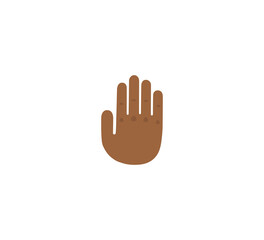 Fototapeta na wymiar Raised Back of Hand emoji gesture vector isolated icon illustration. Hand palm gesture icon