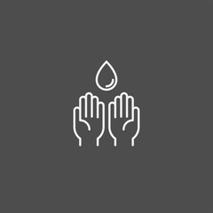 Hand wash flat vector icon. Clean hands flat vector icon
