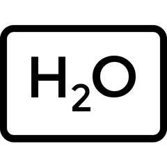 
H2O Vector Line Icon
