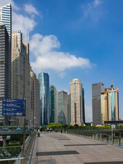 Shanghai skyline, Shanghai downtown district in china