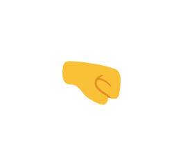 Fist emoji gesture vector isolated icon illustration. Fist gesture icon