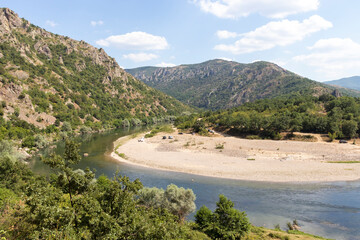 Arda River meander and Ivaylovgrad Reservoir, Bulgaria