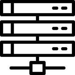 Obraz premium Computer Network Vector Line Icon 