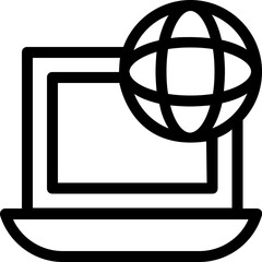 
Monitor Vector Line Icon
