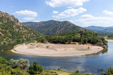 Arda River meander and Ivaylovgrad Reservoir, Bulgaria