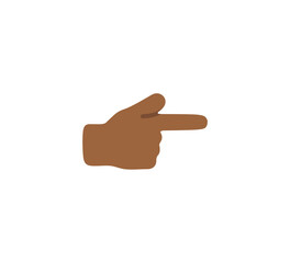 Index Finger Pointing Right emoji gesture vector isolated icon illustration. Index Finger Pointing Right gesture icon