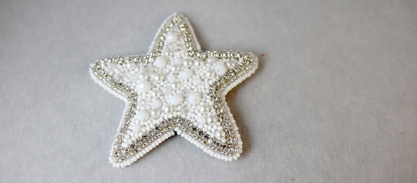 Beautiful handmake snowflake background for banner concept