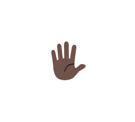 Naklejka na ściany i meble Raising hand emoji gesture vector isolated icon illustration. Open hand gesture icon