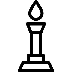 
Candle Vector Line  Icon
