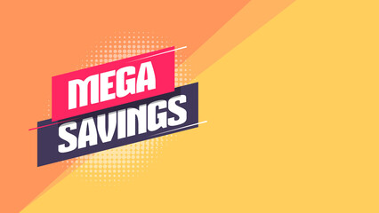 Mega Savings Shopping Background Template