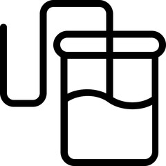 
Test Tubes Vector Line Icon
