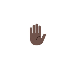 Fototapeta na wymiar Hand palm emoji gesture vector isolated icon illustration. Hand palm gesture icon
