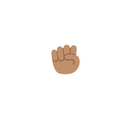 Raised fist emoji gesture vector isolated icon illustration. Raised fist gesture icon