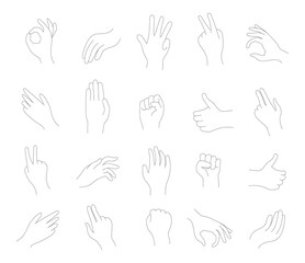 Fototapeta premium Gestures human hands. 