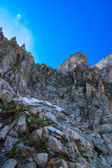 Gorgeous nature of the rainbach Valley in summer. It is a valley of the austrian Alps, of richterspitze and reichenspitze and zillerspitze on glacier rainbachkees, Hohe Tauern Austrian Alps, Europe