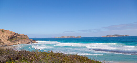Fototapeta na wymiar Firsties Beach in the Town of Esperance, Western Australia view from an Outlook Point