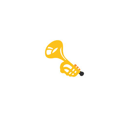 Trumpet vector isolated icon illustration. Trumpet icon