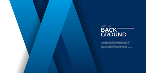 Fototapeta premium Simple 3D blue white abstract presentation background