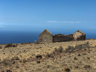 Ruine auf Hochebene auf La Gomera