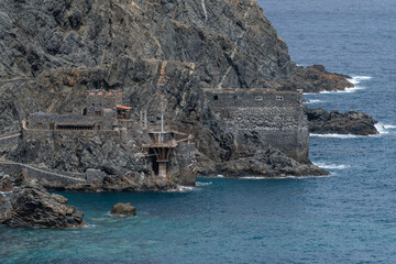 Alte verfallen Bananen Verladestation auf La Gomera
