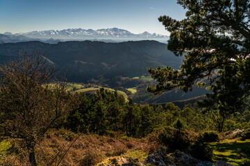 A portion of the Picos de Europa in the Province of Asturias Spain.