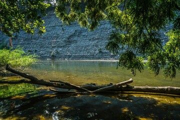 This is the Rocky River in Rocky River Park in Rocky River Ohio.