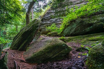 Some of what you will see at Thompson Ledges Park in northeast Ohio.