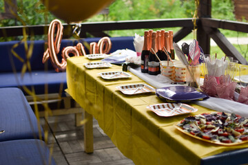 table set for a dinner