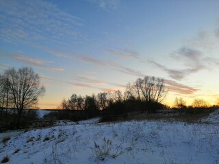 sunset in the mountains