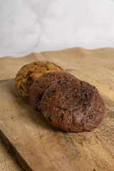 Fudgy Soft Baked Cookies in Rustic Decoration