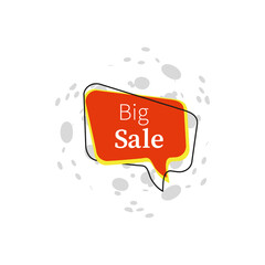 Big Sale. Big sale promotion text.Discounts symbol. Vector illustrationon white background.