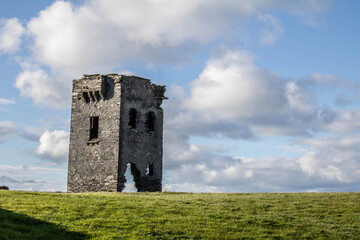 Abandoned signal tower on the edge of the seven heads cliffs, West Cork Ireland 