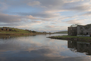 Summer sunset over the lough, West Cork Ireland.