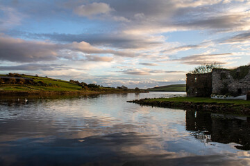 Summer sunset over the lough, West Cork Ireland.